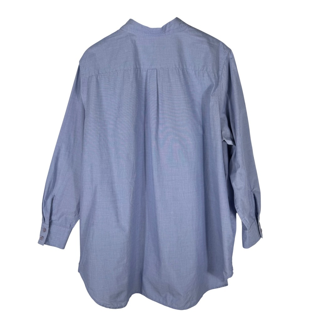 Boden Womens Blue Micro Check Cotton Hidden Button Down Shirt WA629 US 16R - Picture 6 of 7
